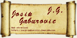 Josip Gaburović vizit kartica